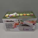 Mueller Pro-Series All-in-One, 12 Blade Mandoline Slicer for Kitchen, Food Chopper, Vegetable Slicer and Spiralizer, Cutter, Dicer, Grater, Kitchen Gadgets Sets with Container, White Sand/Pastel Green