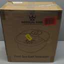 Medical king Foot Spa Massager with Heat, 14 Rollers in Foot Shape - 5 in 1 Foot Bath Massager - Adjustable Heating, Bubbles, Vibration, Pumice Stone, Mini Massage Points (White, Blue)