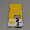 Amazon Basics 5-Blade MotionSphere Men's Razor with Dual Lubrication and Precision Trimmer, 17 Piece Set, 1 Handle & 16 Cartridges, Black