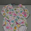 HOZIY Long Sleeve Leotards for Girls Gymnastics Kids Toddler Tumbling Outfits Floral Unicorn Galaxy Rainbow Stripe Pattern (9-10 Years, Flamingo)