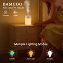 Portable Small Humidifier, 650ml Colorful Mini Humidifier for Bedroom, Office Desktop, Baby Room, Plants, Cool Mist Humidifiers(White)