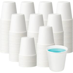 RACETOP 3 oz 500 pack Disposable Paper Bathroom Cups, Small Coffee Cups, Mouthwash Cups, Bath Paper Cups Ideal for Bathroom, Mouthwash (3oz 500count) (500)