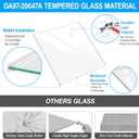 UPGRADED DA97-20647A RS27T5200SR Refrigerator Glass Shelf Compatible with Samsung Refrigerator Shelf Replacement Parts AP6995361 RS27T5561SR RS27T5201SR Samsung Fridge Glass Shelves Assembly, Upper, 18.3 x 17.7 inch