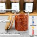 EgticHome 4OZ Glass Spice Jars with Bamboo Lids and 315 Labels, 10 Pcs Clear Food Storage Containers for Kitchen Sugar Salt Coffee Tea Beans