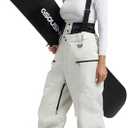 GSOU SNOW Womens Baggy Snowboard Pants Ski Bibs Snow Loose Overalls Waterproof Windproof Insulated Warm Medium