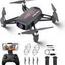 Drone with Camera for Kids 8-12 and Adults 1080P HD Mini FPV Drones with Headless Mode, 360Flip, One-Key Take Off/Landing, Altitude Hold, Gestures Selfie, Gravity Control, 3 Speed Mode, Drone Gift Toys for Boys, Girls, Beginner Grey