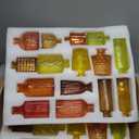 Yaomiao 30 Pcs Vases Bulk Colored Flower Glass Bud Vases Valentine Vintage Colored Glass Bottles Colorful Rustic Embossed for Home Wedding Table Decorations Gifts(Orange Yellow Series)