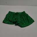 Zando Elastic High Waist Sequins Shorts for Women Solid Glitter Straight Leg Hot Bottom for New Year Disco Party Club Concert (Medium, Green)