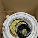 33 Ft Mini Split Line Set,Air Conditioning Copper Tubing Pipe Extension,1/4" & 1/2" 3/8" PE Thickened for AC and Heating Equipment Insulated with Nuts. (1/4+1/2)