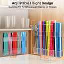 9.6 Large Acrylic Straw Holder for Cabinet Door, Reusable Adjustable Two-Part Straws Organizer with Ultra Sticky Adhesive Strips, 2026 Straw Storage for Kitchen Cupboard (Transparent)