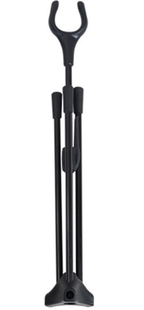 Fiberglass Bow Stand Holder Foldable Bracket Rack Hanger for Recurve and Longbow Hunting Stable Triangle Base Lightweight and Portable Outdoor Accessory(Black)