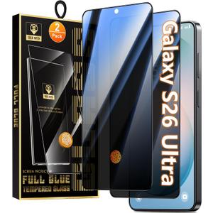 3 x Oterkin 2 Pack Samsung Galaxy S26 Ultra Privacy Screen Protector | Fingerprint Unlock Support, Anti Spy 9H Tempered Glass, Full Coverage, Case Friendly, Easy Install, Anti-Scratch