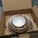 DOWAN Serving Bowls, Mixing Bowl Set, 70/30/20/8 Ounces Mixing Bowls for Kitchen, Soft White Serving Set, Serving Bowls Set of 4, Ceramic Bowl Sets for Eating Different Sizes