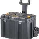 DEWALT Tool Box with Wheels Modular, Large Rolling Tool Box With Telescopic Handle, Portable Carrier Deep Stackable TSTAK Storage (DWST17820)