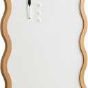 Kate and Laurel Holbrook Wavy Magnetic Dry Erase Board with Marker and Four Magnets, 24 x 36, Gold, Decorative Wall Organization White Board for Use as Bedroom or Dorm Room Decor