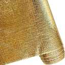 ONEART | Gold Soft Metallic Embossed Textured Faux Leather, 12"54" Thin PU Vinyl Leather Fabric for Fashion Crafts Apparel Accessories