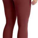 Aoxjox High Waisted Workout Leggings for Women Tummy Control Buttery Soft Yoga Metamorph Deep V Pants 26" (Rum Raisin, X-Small)