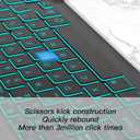 XIWMIX Ultra-Slim Wireless Bluetooth Keyboard - 7 Colors Backlit Universal Rechargeable Keyboard Compatible with iPad Pro/iPad Air/iPad 9.7/iPad 10.2/iPad mini and Other iOS Android Windows Devices