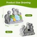 everby-yh Garden Turtles Statues Outdoor Decor Solar Powered LED Lighted Turtle Sculpture Lawn Decorations for Patio,Balcony,Yard Ornament,Gifts for Mom