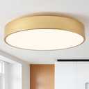18 Inch Modern Flush Mount Ceiling Light, 4-Lights Gold Round Light Fixture, Minimalistic Ceiling Lamp Fixture for Bedroom Laundry Room Bathroom Living Room