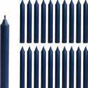 Biedermann & Sons 2-Hour Long Burning Unscented Tree or Chime Candles, Navy Blue, 4 Inch Tall - Set of 20