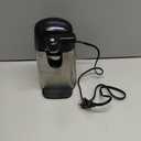 Amazon Basics 3-In-1 Electric Can Opener, Bottle Opener and Knife Sharpener with Stainless Steel Blade, Magnetic Lid Holder, Safe, Easy to Use, Powerful, Sleek Design, 50W, Black