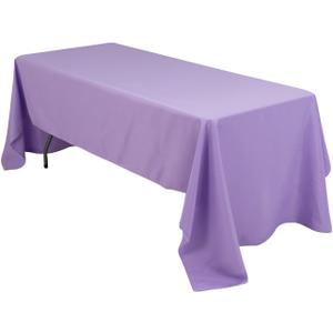 Efavormart Lavender Lilac Seamless Premium Polyester Rectangular Tablecloth 220GSM 60"x126"