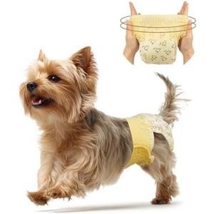 FurVeluxia Dog Diapers Female, Pull It Up Disposable Puppy Diapers with 360° Stretchy Waist, Super Absorbent Leak-Proof Doggie Diapers for Playful Dogs, Dog Walking, Gaming, (Small,30PCS)