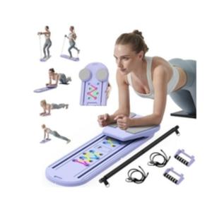 Pilatex Board - 2025 Updated Pilates Reformer Machine Set, Multi-Purpose Foldable Pilates Reformer Board for Home, 6 in 1 Pilates Sliding Board