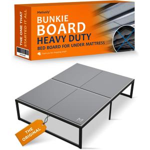 Meliusly Heavy Duty Bunkie Board Full Size (54x75) - Non-Slip Breathable Bed Support Board for Slatted Bed Frame, Anti-Sag Under Bed Support, Noise Minimizing Moisture Resistant Bed Board