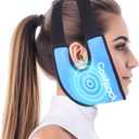 Wisdom Teeth Ice Pack Head Wrap with Ear Hole Design, Soft Face Ice Pack Reusable Gel Hot Cold Therapy for TMJ Pain Relief, Tonsillectomy, Oral Surgery, Face Swelling (Blue)