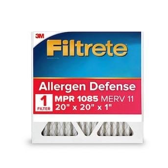 Filtrete 20 x 20 x 1 MERV 11 1085 MPR Allergen Defense Extra Electrostatic pleated Air Filter