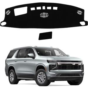 Dashboard Dash Cover Mat for 2021-2024 Che-vrolet/Chevy Tahoe/Suburban | Accurate Cutouts, Protect Dashboard from UV Rays, Reduce Glare, Heat Resistan, Easy to install