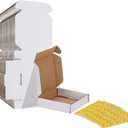 HORLIMER 4x4x1 inches Shipping Boxes Set of 50, White Corrugated Cardboard Box Literature Mailer