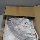 LEDIARY 24 Inch Ceiling Fans with Lights and Remote, Modern Dimmable Low Profile Ceiling Fan, White Flush Mount Ceiling Fan with 3 CCT and 6 Speeds