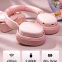 EPOMAKER X Aula G7 Pro Wireless Gaming Headset, Dual Mode BT5.3 & 2.4GHz, 7.1 Surround Sound, 80+ Hour Battery, RGB Light, with Noise Canceling Mic for PS5, PS4, Switch, PC (Pink)