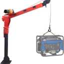 RUGCEL WINCH New 1100lb Folding Truck-Mounted Crane, with Electric Winch 3500 lb 12V, Painted Steel Pickup Truck Jib Cranes 360 Swivel Lift Electric Hoist