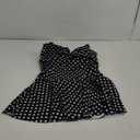 Aqua Eve One Piece Swim Dress Tummy Control Swimsuit with Skirt Modest Bathing Suit Vintage Swimdress Black Dot L at Amazon Womens Clothing store (Large)