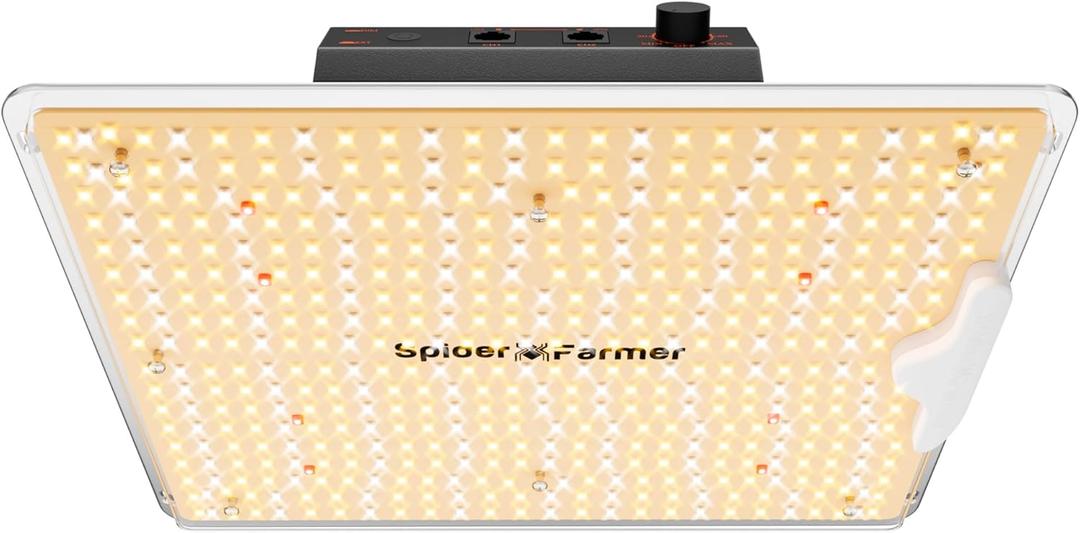 Spider Farmer Upgraded SF1000D 100W LED Grow Light, Dimmable & Full Spectrum, New-Gen High-Performance Diodes & Enhanced PPFD for Indoor Plants Veg/Bloom, Hanging Growing Lamp in 2x2 Grow Tent
