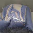 Exclusivo Mezcla Lightweight Reversible Full Size Comforter Set, Down Alternative Comforter with 2 Pillow Sham, Full Size Bedding Set for All Seasons, Bluish Grey