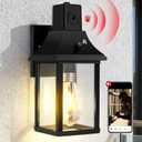 HIHUOS Porch Light with Security Camera Built in Dusk to Dawn Outdoor Lighting - Waterproof Outside Lights Fixture Wall Mount- Exterior Lights for House Garage Front Door,Black