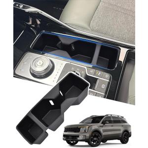 Cup Holder Inserts for 2021-2025 2026 KIA Sorento Accessories, Non-Slip TPE Center Console Protector Organizer to Prevent Spills & Scratches for Sorento Interior Accessories