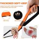 Strong Short Dog Leash Heavy Duty, Padded Handle for Traffic Control, Reflective Leash for Medium and Large Dogs Walking Training,Suitable for DIY (Orang)