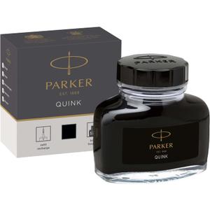 Parker Fountain Pen Ink Bottle, Black QUINK Ink, 57 ml Fountain Pen Refill (1.9 fl oz)