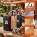 2 x AWEASROY 21'' BBQ Blanket for Resting Meat, Waterproof Oil-Proof(Brown)