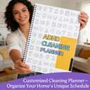 2 x ADHD Cleaning Planner for Adults and Teens  Undated Cleaning Schedule & Organizing Checklist with Daily, Weekly & Monthly Tasks for Home Management and Chore Tracking