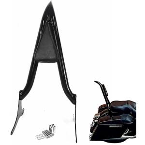 Sissy Bar Motorcycle Passenger Backrest Rear Pad Compatible for Harley Touring Road Glide Road King CVO Street Glide Electra Glide 1997-2008(26" Black).