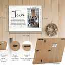SRADMO Team Gifts: Inspirational Picture Frame - Team Definition 10x8 inch Wooden Tabletop Photo Frame
