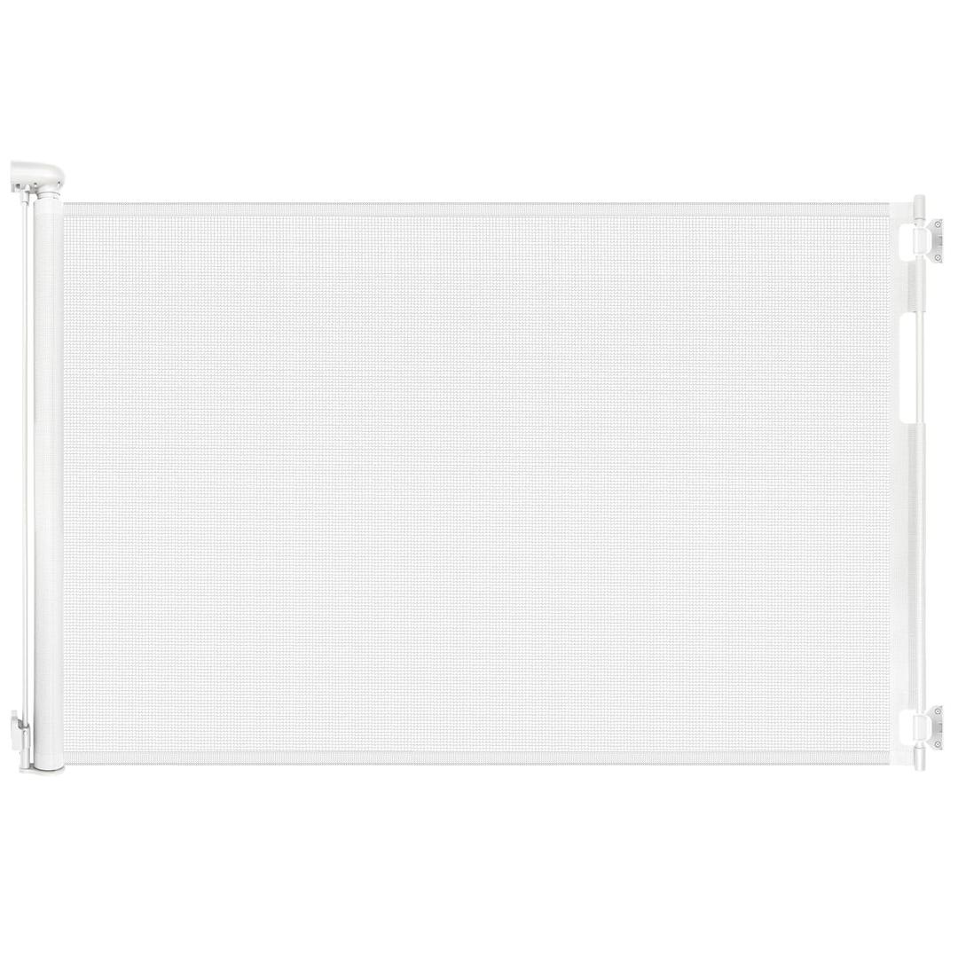 70 Inch Wide Retractable Baby Gate for Doorways, Extra Long Dog Gate Indoor Pet Gate Retractable Gate Outdoor Gates for Decks, Extra Long Baby Gates for Large Openings, White