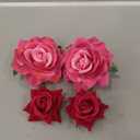 Rose Hair Clip - 4 Pcs Fabric Rose Flowers Hair Clips, Mexican Hair Flowers Pin up Headpieces for Woman, Girl, Wedding, Party, Mother's Day (Hot Pink)